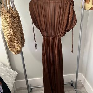Beautiful pleated brown dress